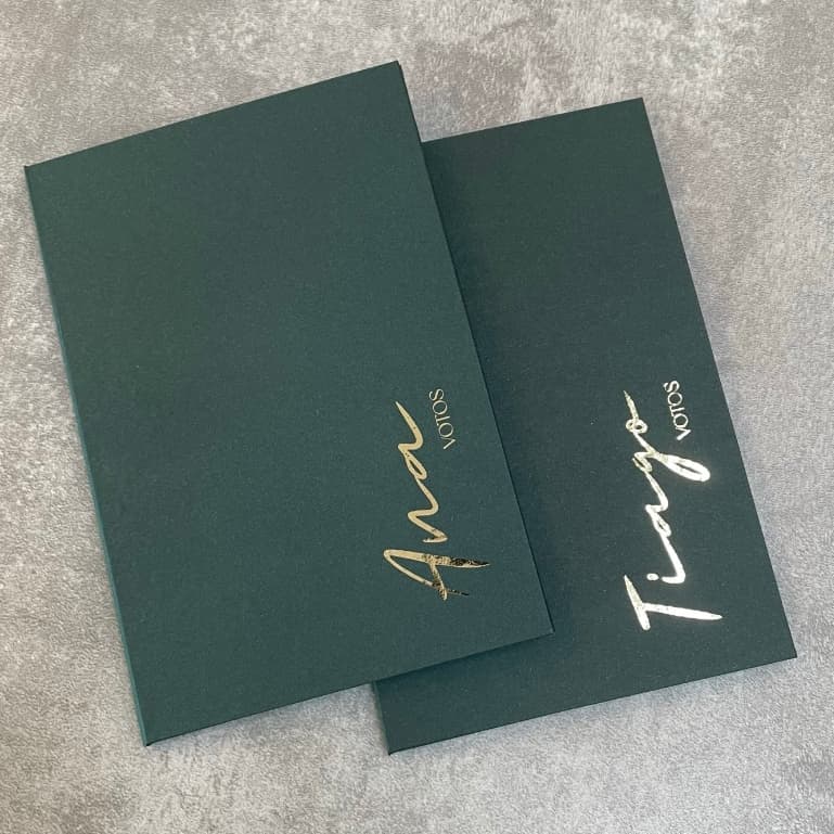 Cadernos de votos capa dura 10x15 - Capa colorida sem laço