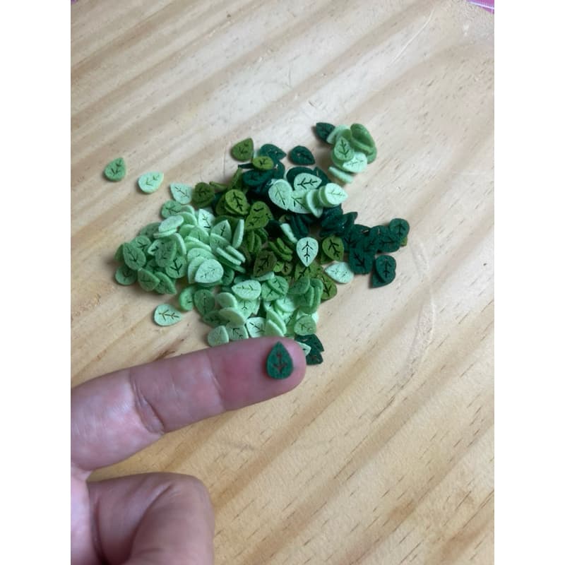 Recorte de feltro Mini folha de feltro 1cm