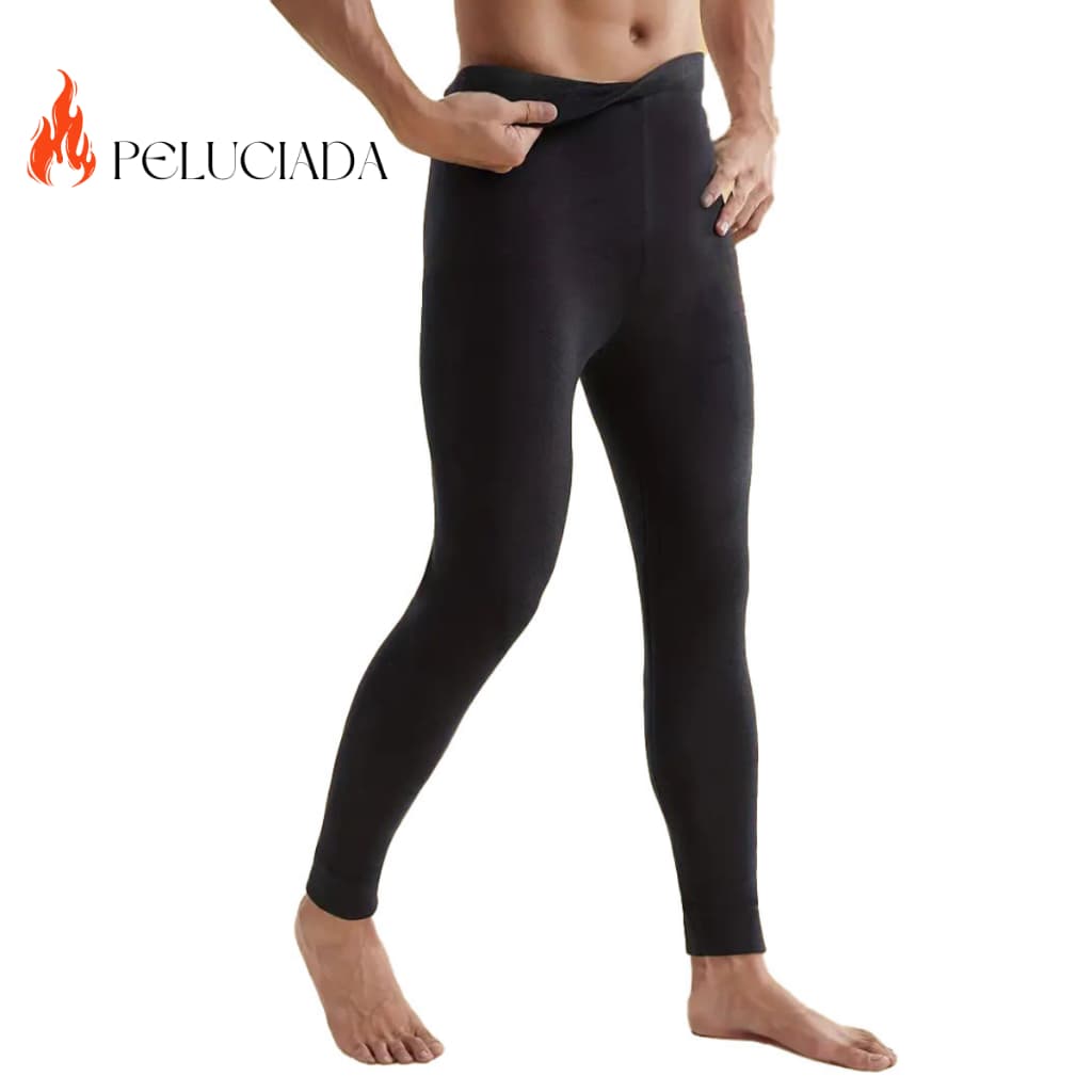 Calça Térmica Masculina Segunda Pele Peluciada Flanelada Inverio Frio Intenso Esportiva