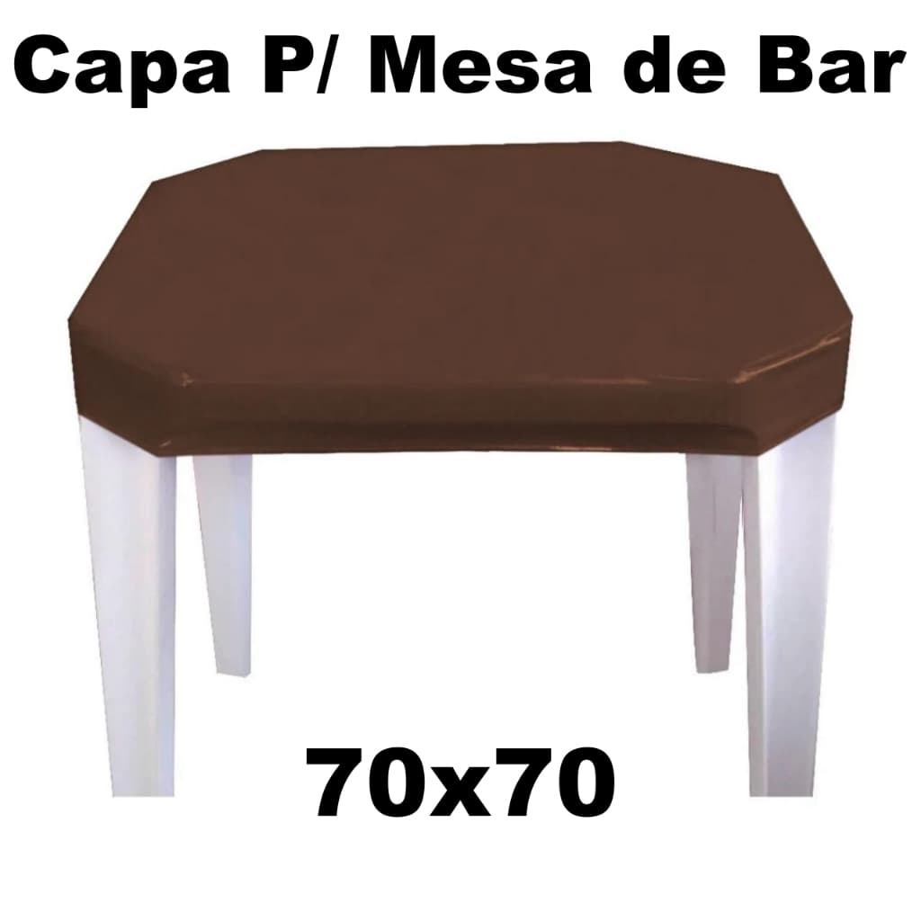 Kit 5 Capa para Mesa de Plástico Bar/Restaurante 70x70 Impermeável