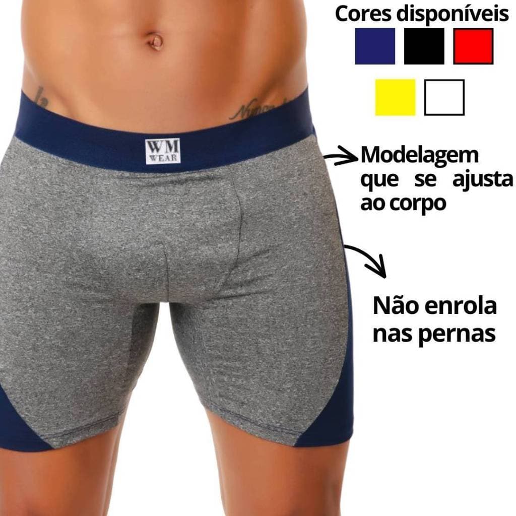 Cueca Recorte Poliéster Não enrola nas pernas e alta durabilidade