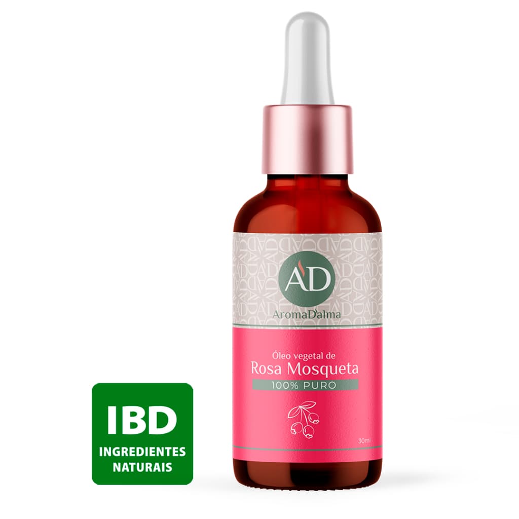 Óleo de Rosa Mosqueta 30ml | 100% Puro, Natural & Prensado a Frio | Para pele, cabelo e unhas - Aroma D'alma