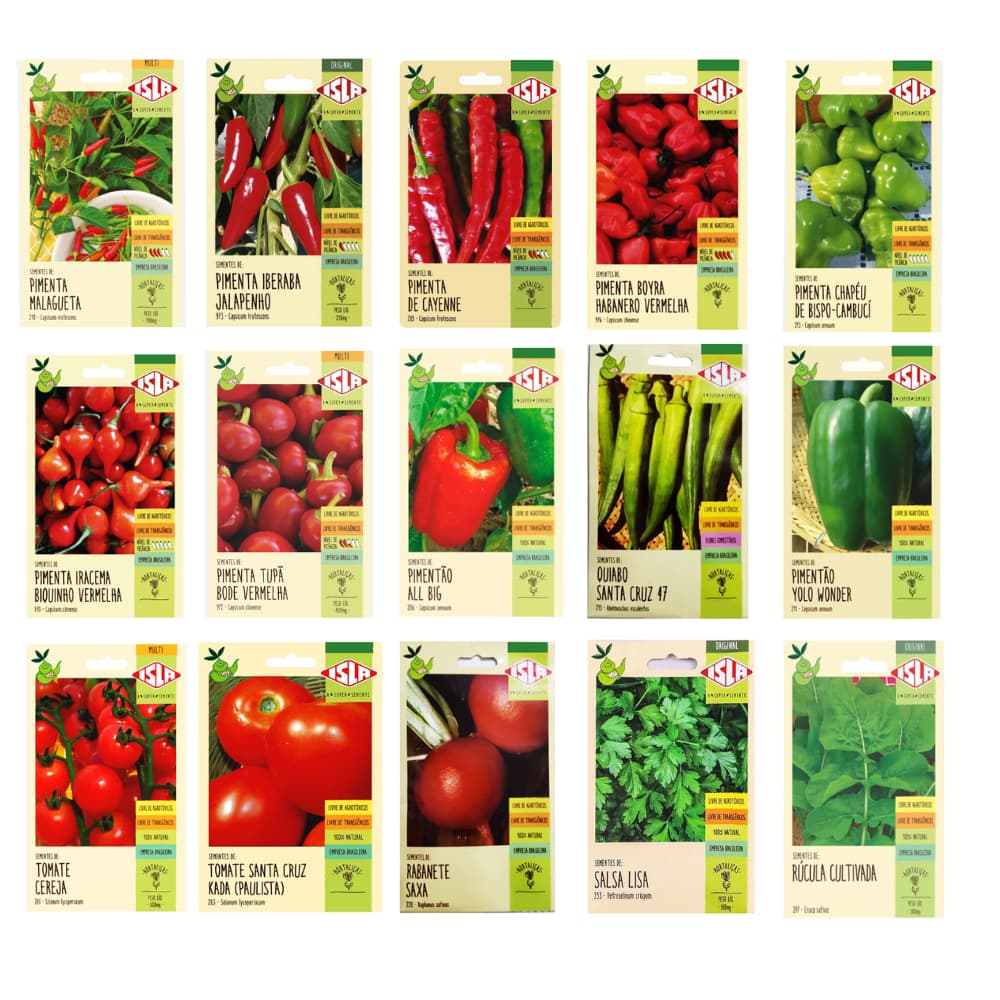 Sementes Hortaliças / Pimentas / Flores ISLA- UNIDADE