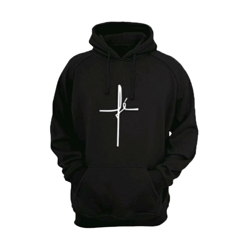 Casaco Moletom Adulto e Infantil Escudo Fé Estampado Premium Modelo Canguru