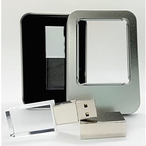 Kit Pen Drive de Vidro + Caixinha  Personalização a partir de 5 peças (KT2)