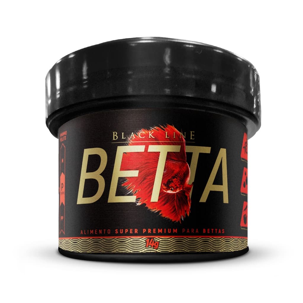 Ração Poytara Betta Black Line 14g - Alimento Super Premium Para Peixe Beta