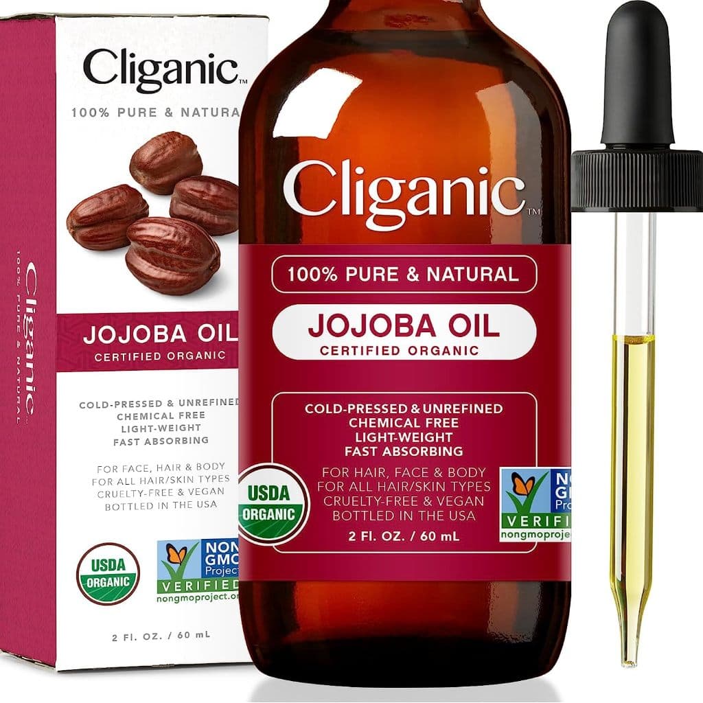ÓLEO DE JOJOBA VIDRO GRANDE 60ML ORGÂNICO FACIAL E CAPILAR REPARADOR DE PONTAS REJUVENESCEDOR ANTIRUGAS IMPORTADO