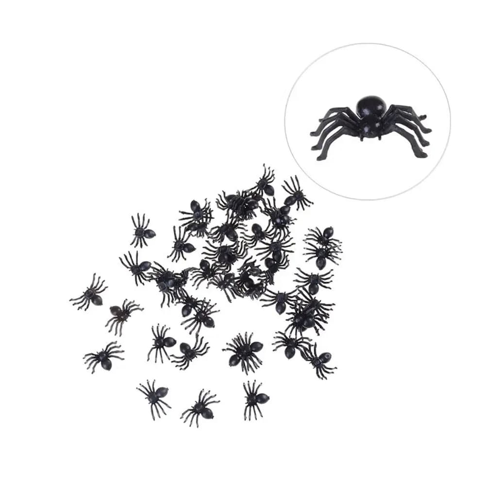 50 Mini Aranhas De Mentira Falsa Brinquedo Pegadinha Susto