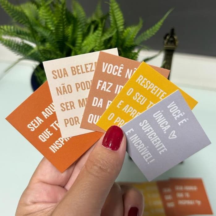 KIT mini Cartões com frases motivacionais MINIMALISTA | cartão cliente | Papelaria | COLEÇÃO NOVA
