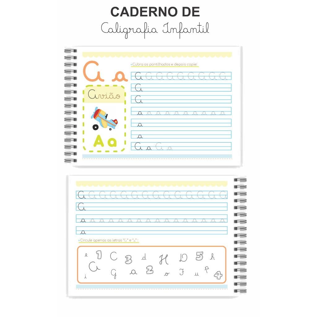 Caderno De Caligrafia Infantil Letra Cursiva