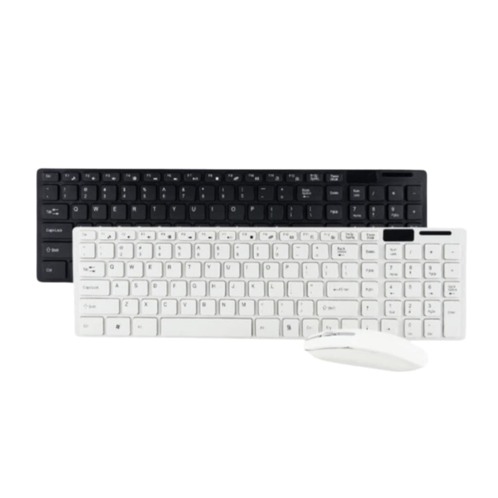 Kit Teclado Mouse Wireless S/fio Ultra Slim 2.4 Ghz K-06 Macio Com Capa Silicone
