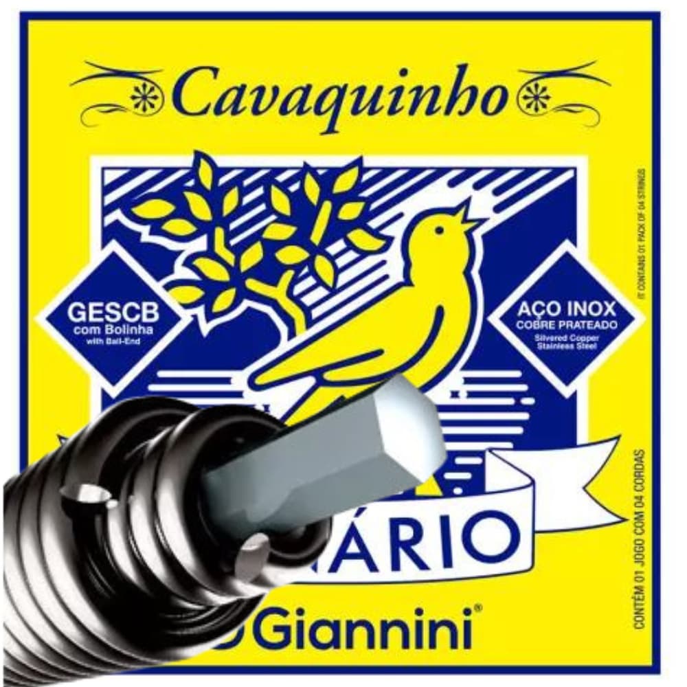 Encordoamento para Cavaquinho Giannini GESCB com Bolinha tensão média