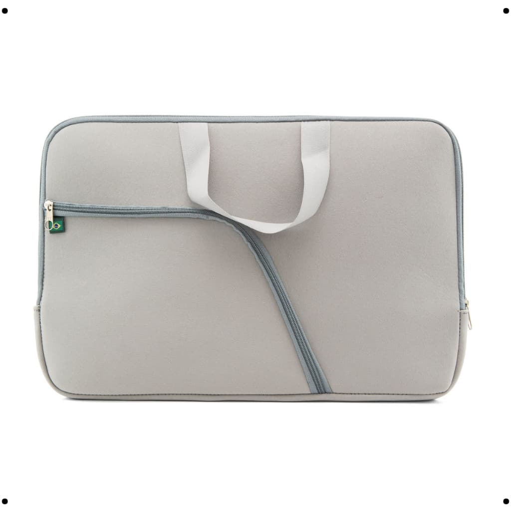 Capa Notebook Case Cinza 15.6 Resistente Impermeável C/Alça Bolso Externo 14/15/17 Polegadas