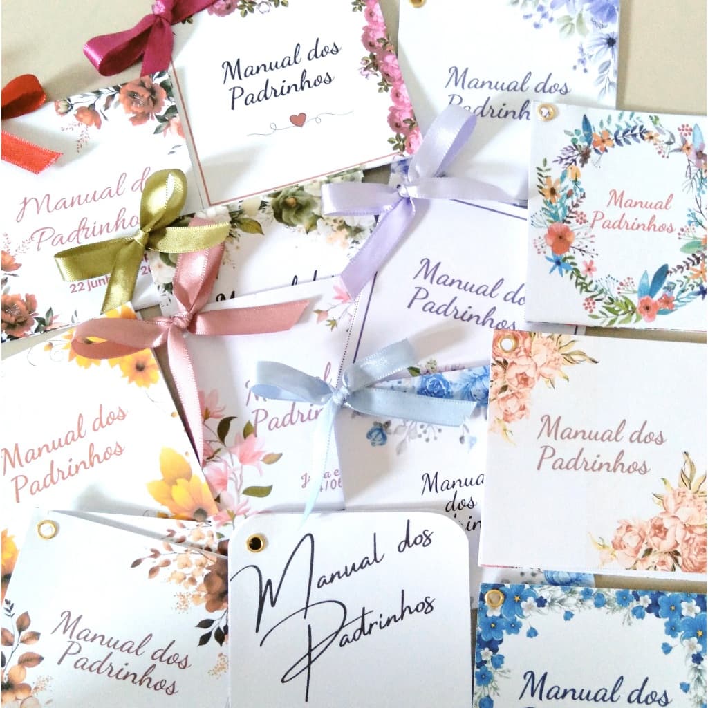 Kit de Manuais de padrinhos de casamento - todas as cores