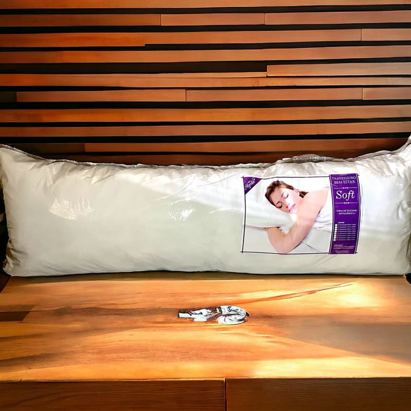 travesseiro corpo percal 200 fios 1,40x50