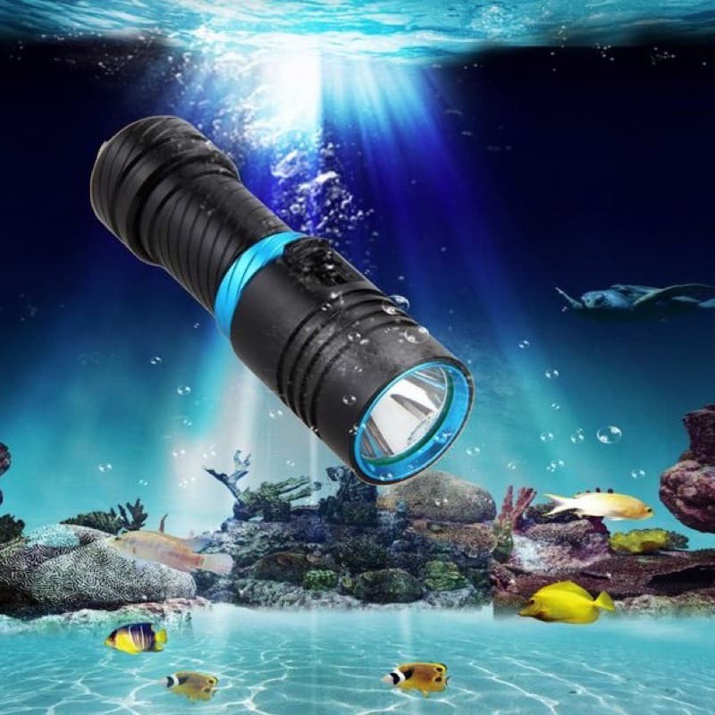 Lanterna de mergulho profissional LED Forte Recarregável