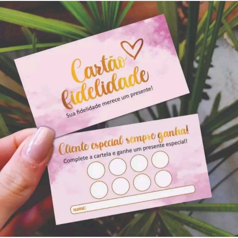Cartão fidelidade 50 unidades de cartões