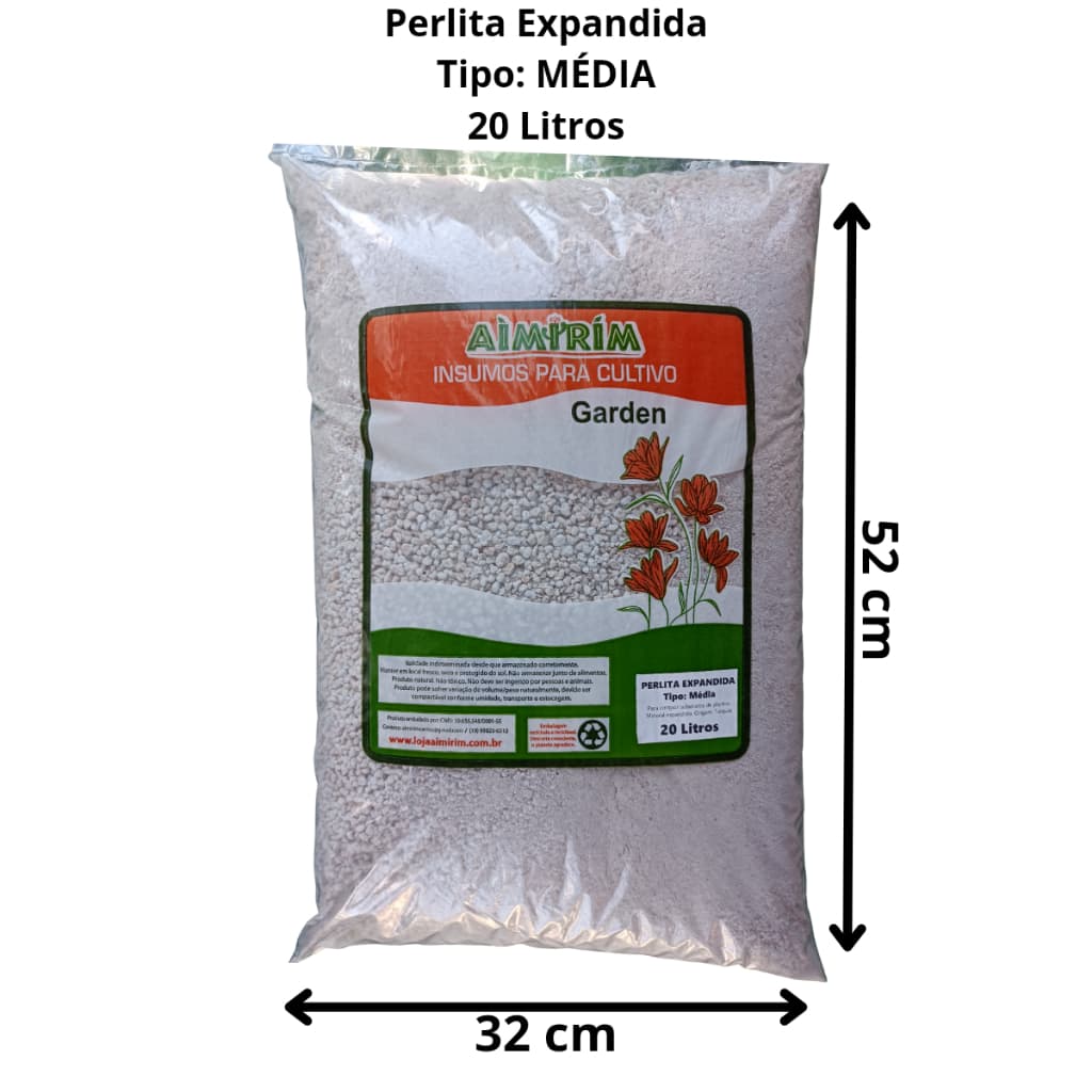 Perlita Expandida Média - 20 Litros