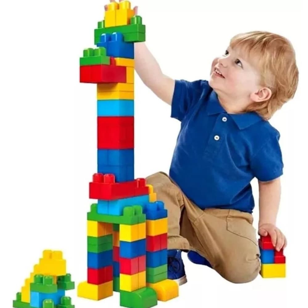 Blocos De Montar Brinquedo Com 77 Peças Grandes Infantil Criança - Envio Imediato -