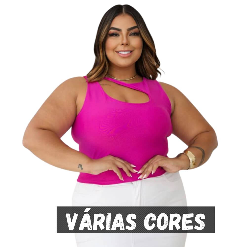 Cropped plus size feminino blusa com bojo suplex moda plus