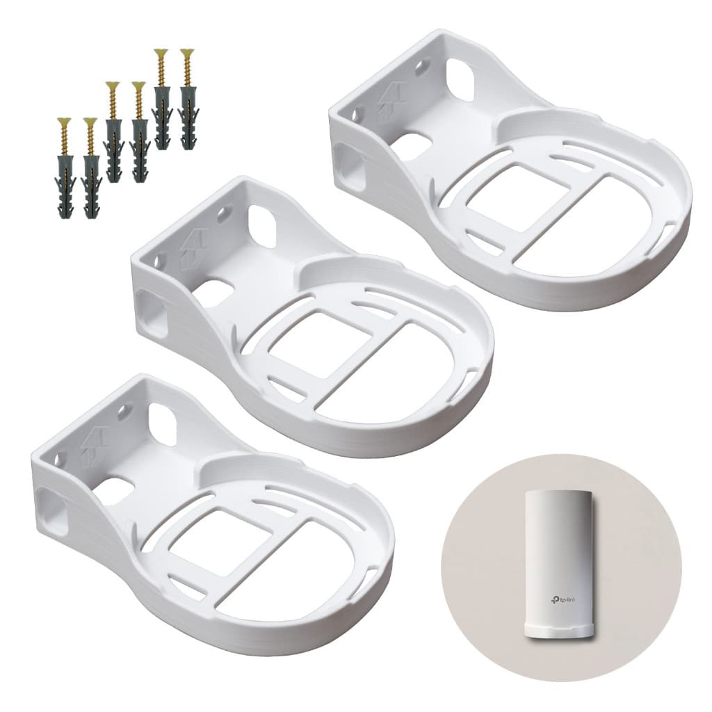 Kit 3 Suportes De Parede Roteador Mesh Tp Link Ac Deco M4 E4 S7 Fixação rápida Ambiente clean
