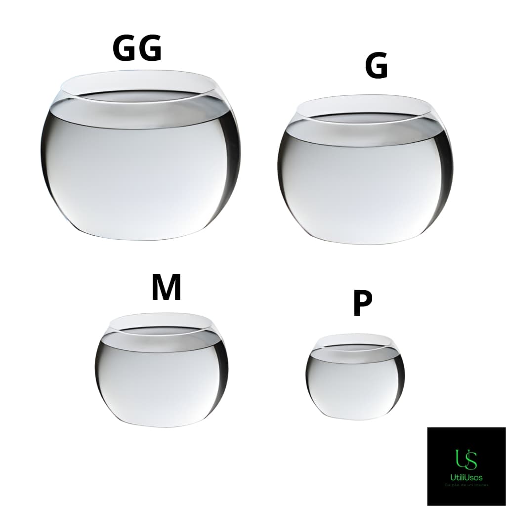 Vaso Aquário redondo de vidro decorativo (PROMOÇÃO LOJA NOVA)