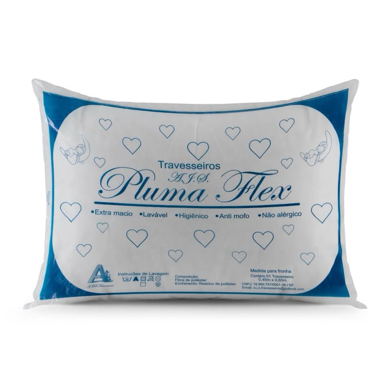 4 Travesseiro De Manta 100% Fibra Mista Promoção, Anti-ácaro, Anti-Alérgico, Macio