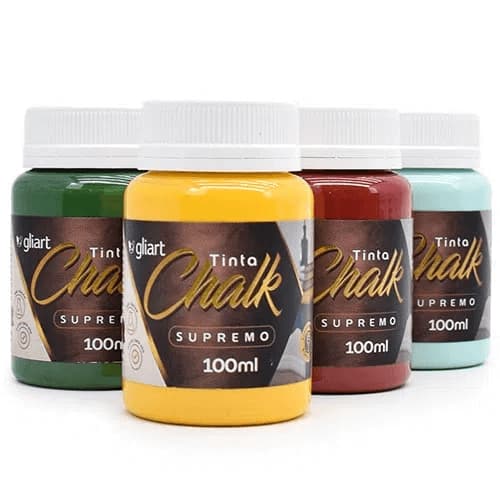 Tinta Chalk Supremo Gliart 100ml - Alta cobertura para arte e artesanato
