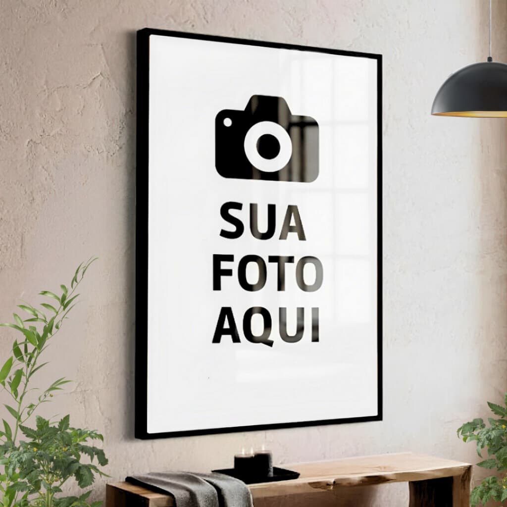 Quadro Personalizado sua foto aqui - com sua foto ou arte aqui - com moldura