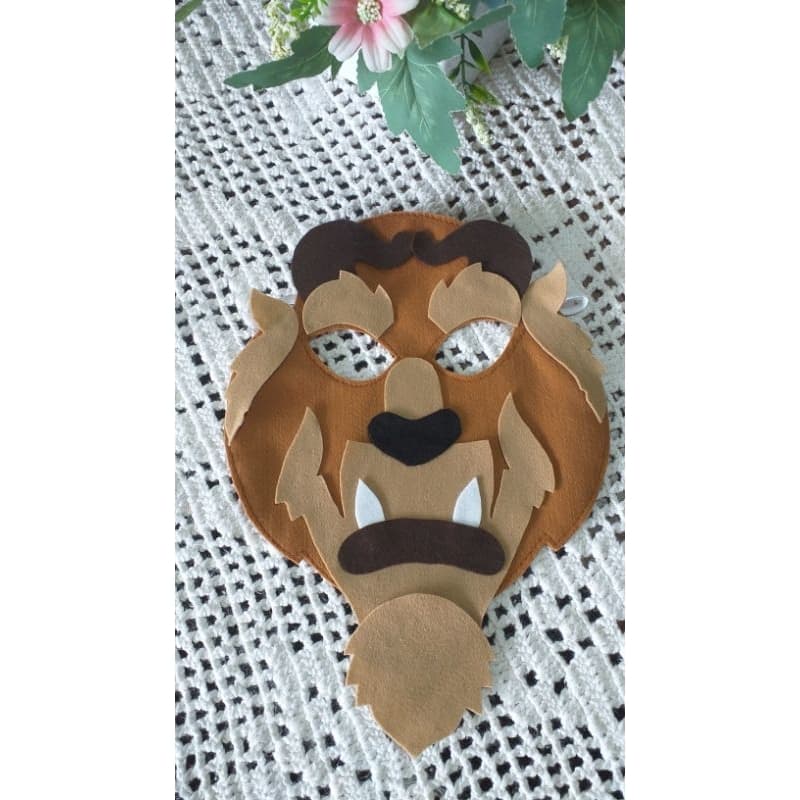 Máscara Fera - Bela e Fera - adulto e infantil