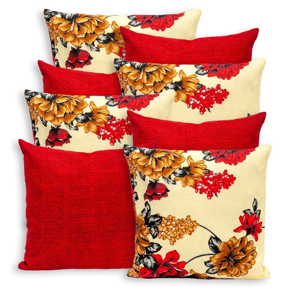 Kit 8 Capas de Almofada com Zíper Gorgurinho Floral 40x40cm