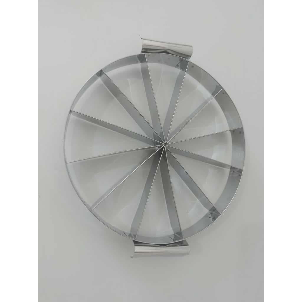 MARCADOR E CORTADOR DE BOLO E TORTA 25 CM DE DIAMETRO  12  PEDAÇO EM INOX