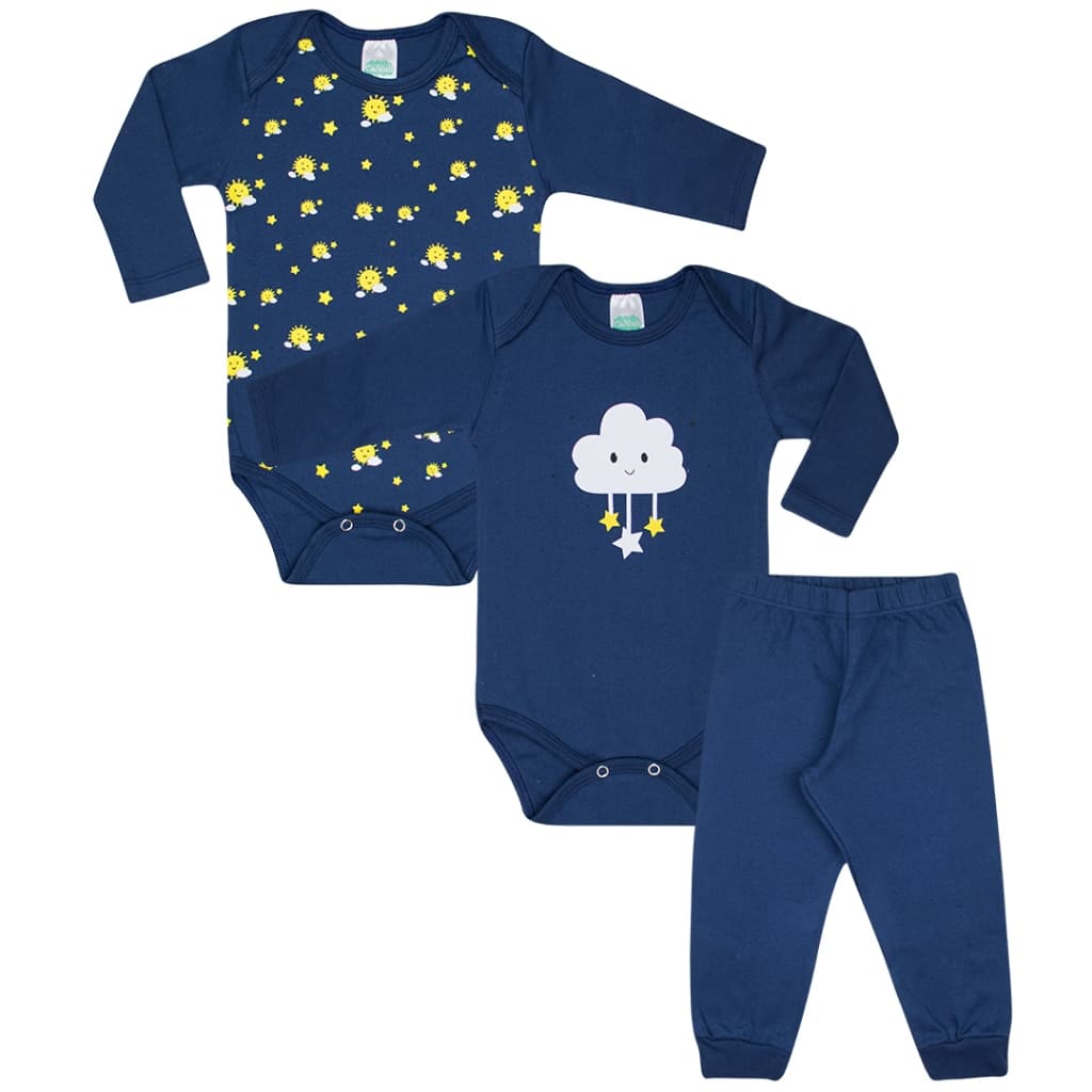 Body Bebê Menina ou Menino INVERNO Bodie enxoval recém nascido - Unissex - 2500