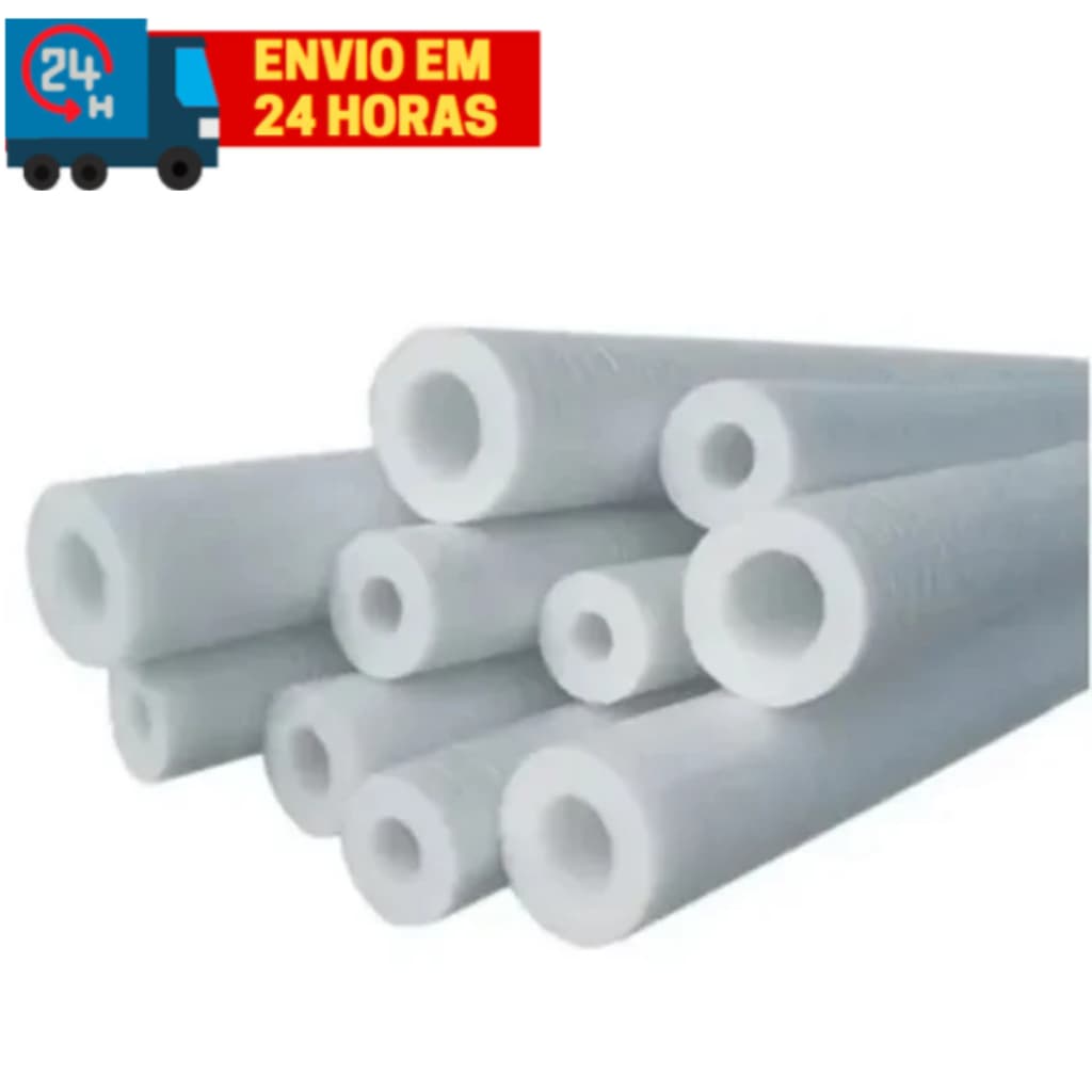 Tubo Esponjoso Blindado Tubulação 2 Metros Ar Condicionado Refrigeração Isolante Termico