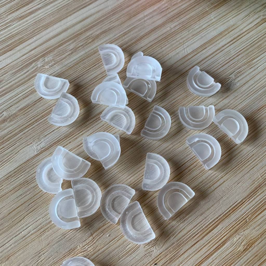 Adaptador de Clips Emborrachado Transparente - Pacote com 25 Unidades ou Mais - Cod: 100195