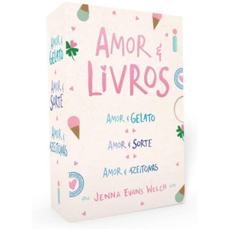 Box Amor e livros / Amor e gelato - Amor e sorte - Amor e azeitonas