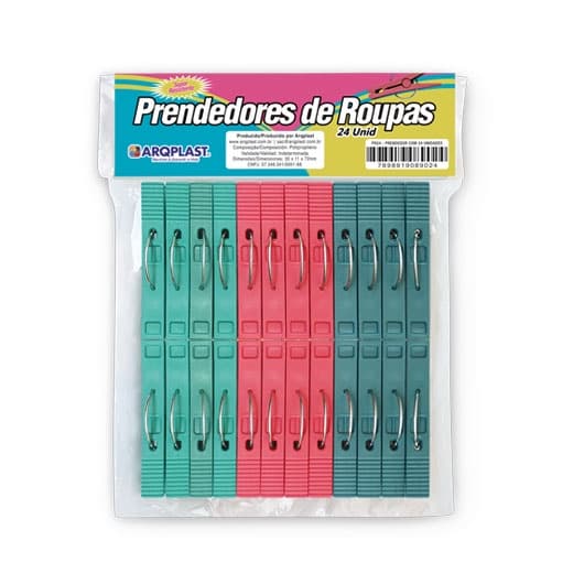 Pregador Prendedor de Roupas Plástico Mordida Forte Resistente