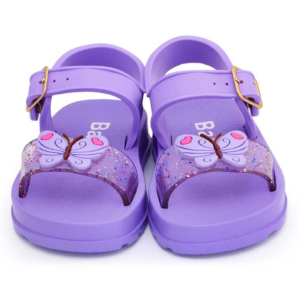 Sandália Infantil Papete Gliter Cristal Feminina Menina Bebê Macia Confortável Lançamento