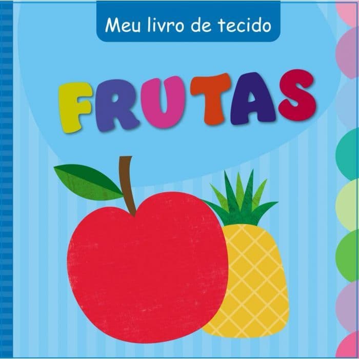 Livro de Tecido para Bebês Coleção: Frutas - Animais - Palavras  - Cores