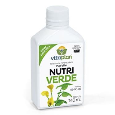 Fertilizante Adubo Liquido Mineral Misto Nutri Verde 140 ml - Vitaplan Nutriverde Nutriplan NPK 06-06-08