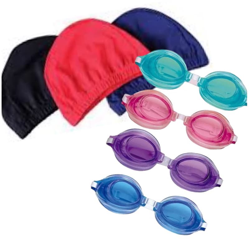 KIT NATAÇÃO TOUCA DE POLIAMIDA + OCULOS MOR INFANTIL