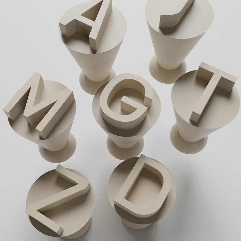 Carimbo para docinho/brigadeiro - Alfabeto