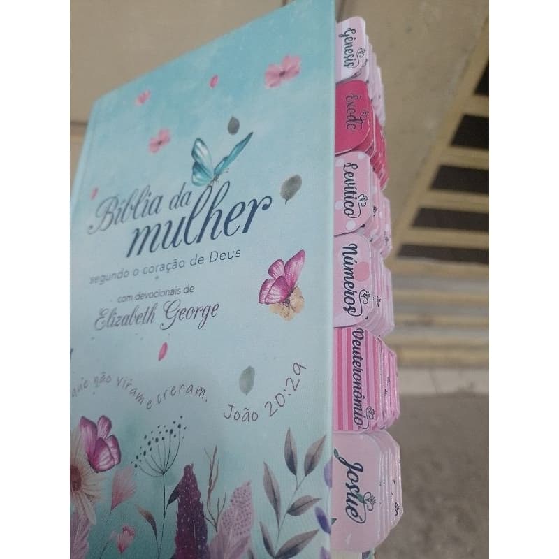 Abas divisórias adesivas para bíblia personalizada(Rosa suave).