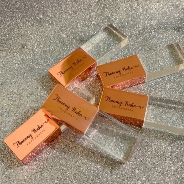 (REF-V187) Pen Drive Vidro Colorido Personalizado USB 2.0