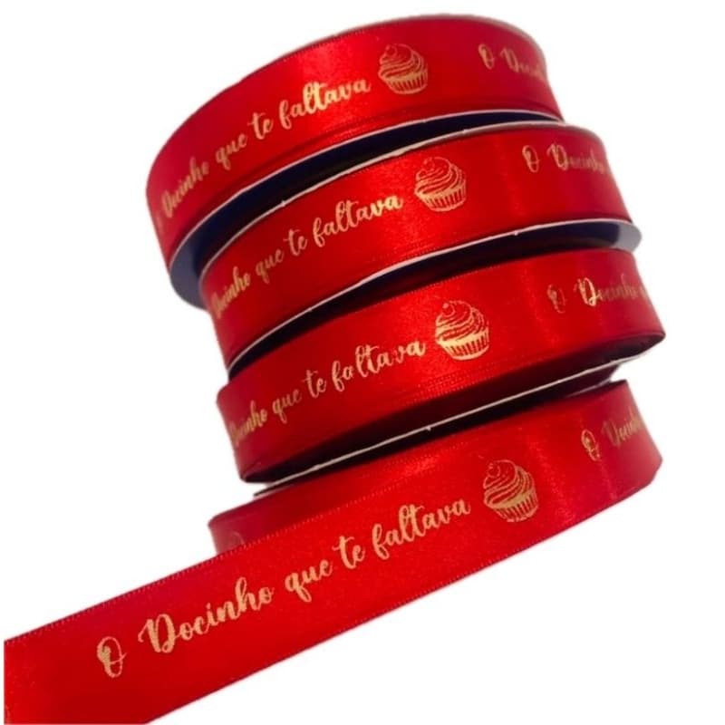Fita De Cetim 22mm 50metros Personalizada com seu logo/loja