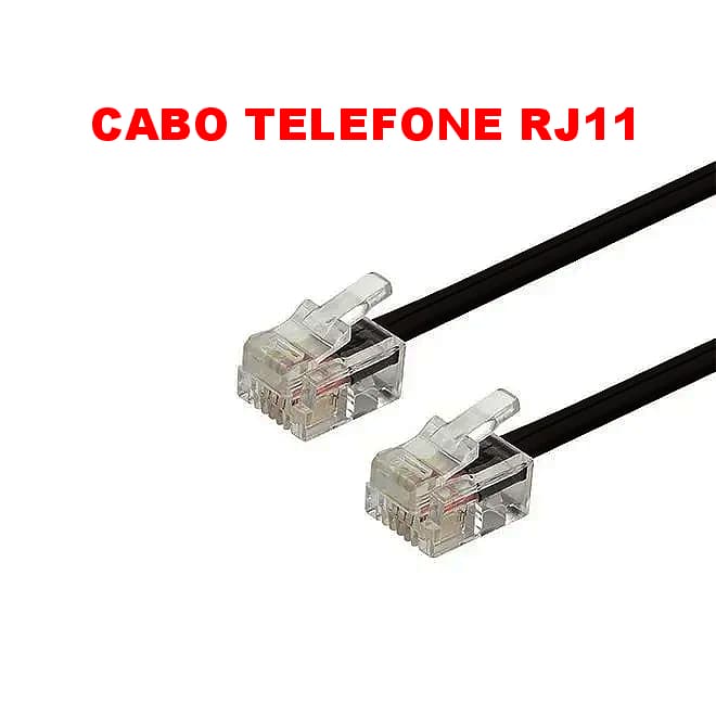 CABO PARA TELEFONE RJ11 - FAX, PABX, MODEM
