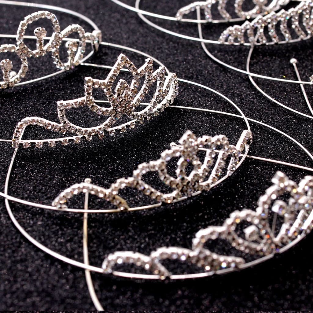 Coroa tiara de Cabelo com Strass Coroa noiva casamento Baile Daminha