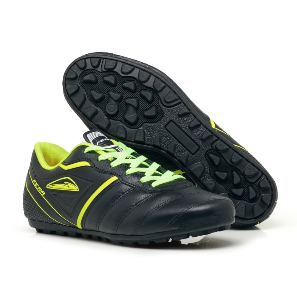 Chuteira para Society de Couro Legítimo Costurada F190 Lançamento Promoção Confortável Leve