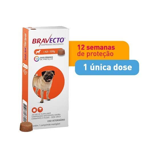 Antipulgas Bravecto 4,5 à 10 kg 1 Comprimido original