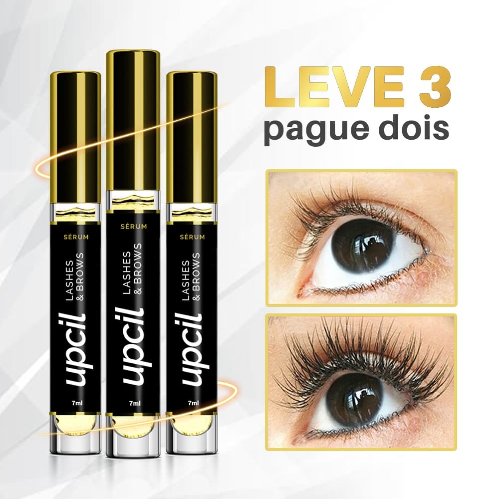 Kit 3 Sérum Upcil Crescimento Cílios e Sobrancelhas - Envio Imediato